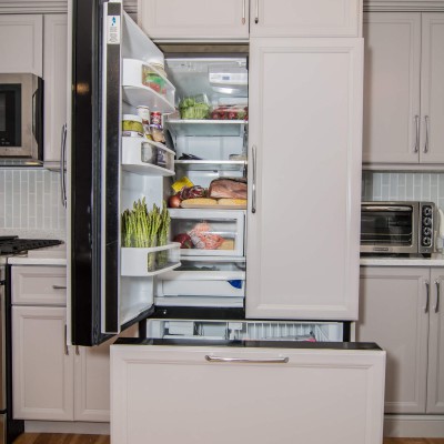 Refrigerator with new kitchen remodel