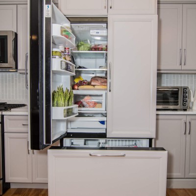 Wellesley kitchen remodel with fridge