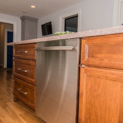 New dishwasher in island