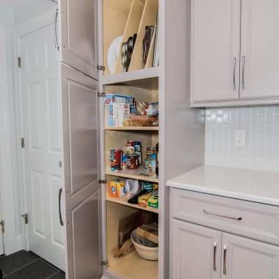 Large cabinet in kitchen remodel