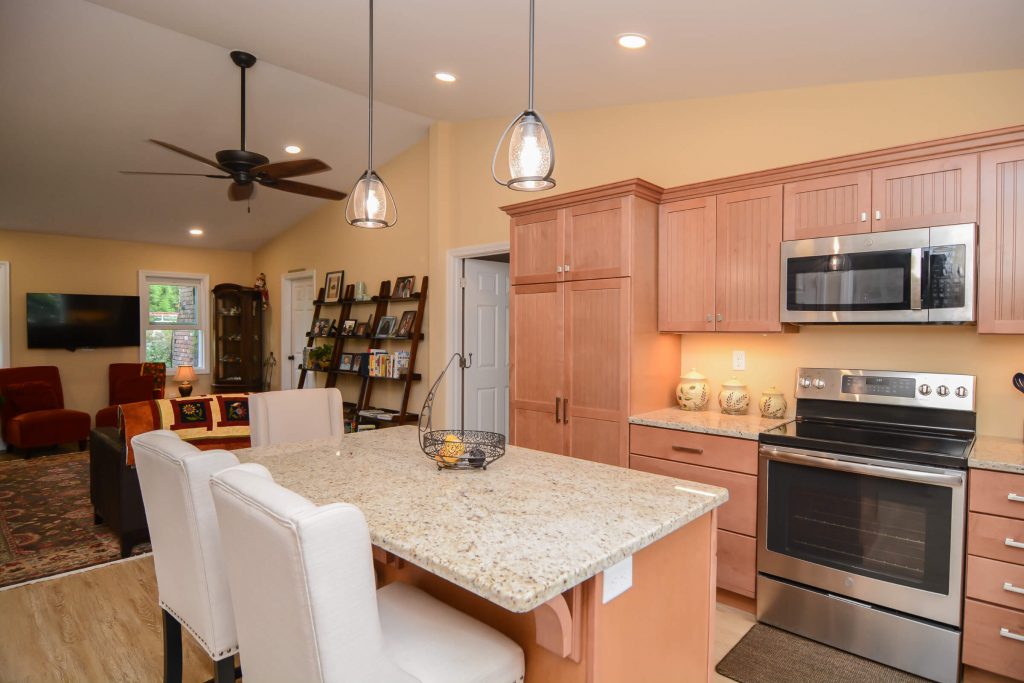 Kitchen Remodel with Bar Seating in Island