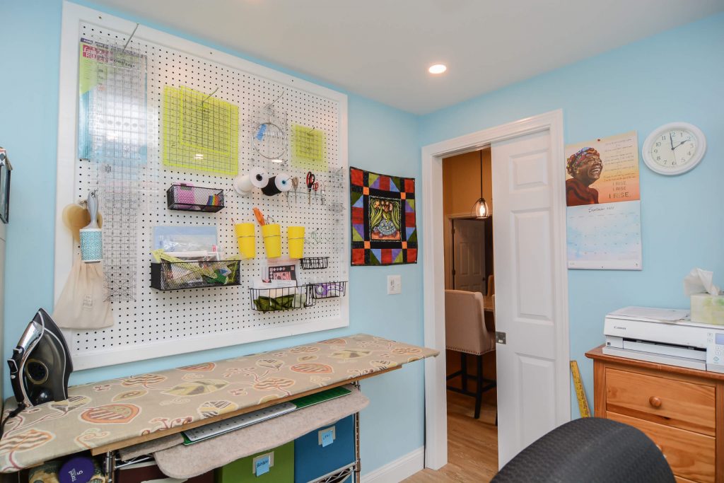 Sewing Room with Pocket Door for Kitchen Remodel