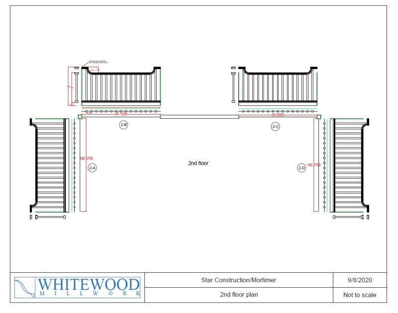 Design Build Remodeler for Porch Renovation 2nd Floor Railing Plan