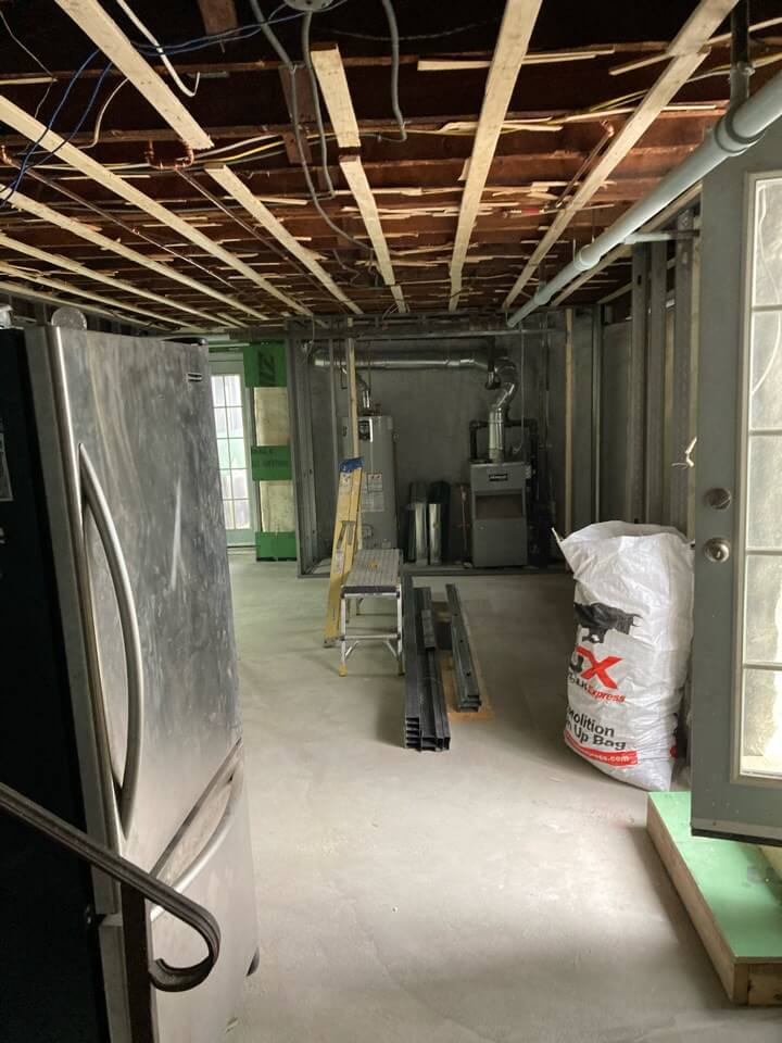 Basement Remodel Mechanical Area Enclosure